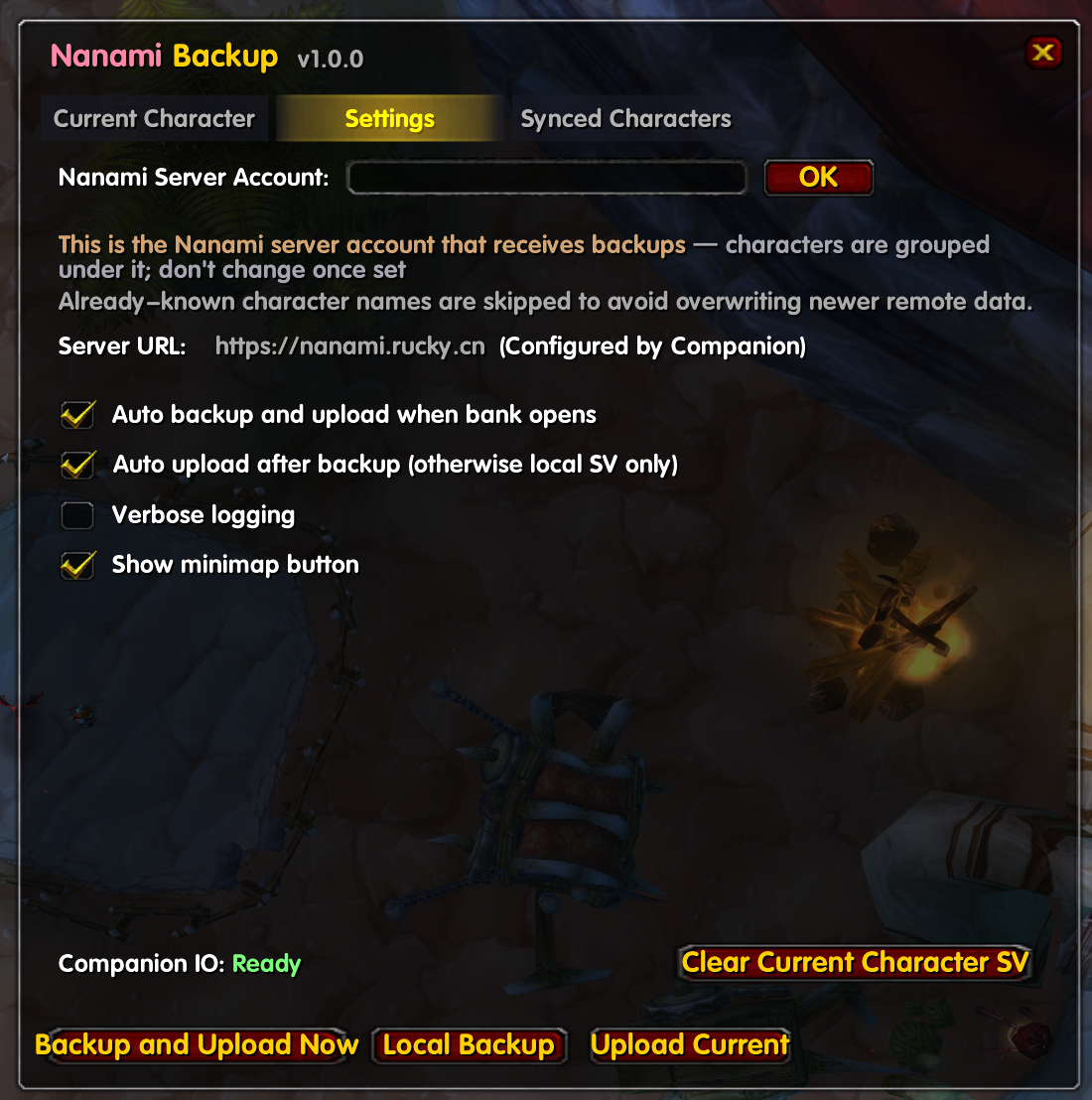 Figure 3 · Backup Settings Tab